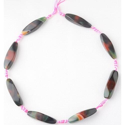 2 strands Natural green pattern agate irregular loose beads Natural Stone For DIY Bracelet Necklace Jewelry Making Strand 15"