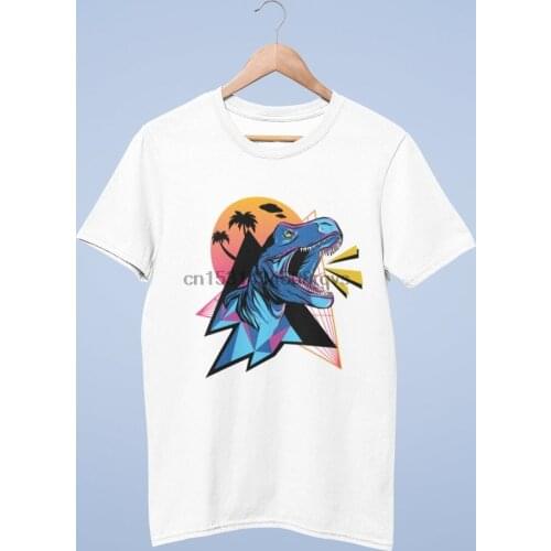 Enoch.ink retro neon dinosaur apparel vaporwave shirt surreal vintage graphic tee for men and women gifts