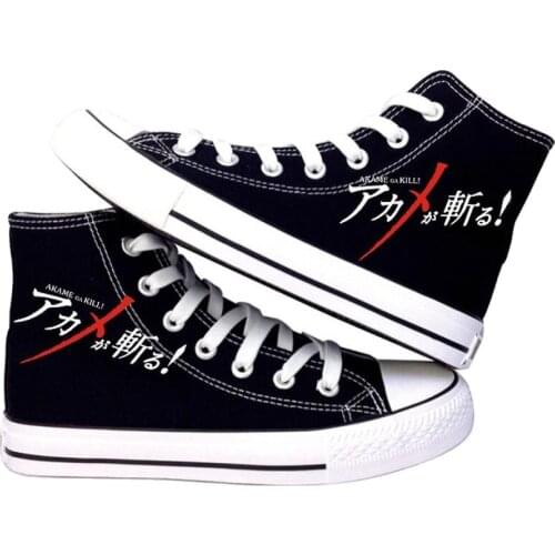 High-Q Unisex Anime Cos Akame ga KILL! Tatsumi Akame Mine Casual Canvas Shoes