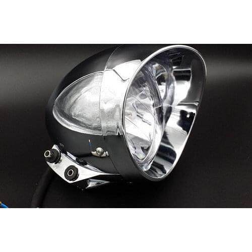 Chrome Motorcycle Motor Bottom Mount Headlight Touring Cruiser Chopper Custom