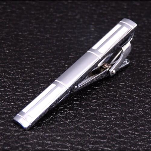 HYX Classic white Tie Clips for Men High Quality Enamel Engrave Pattern Necktie Tie Bar Clasp Tie Clip Black Brand Jewelry