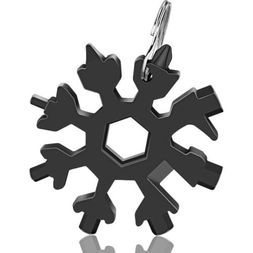 18 In 1 Snowflake Snow Wrench Tool Spanner Hex Wrench Multifunction Camping Outdoor Survive Tools Bottle Opener Screwdriver