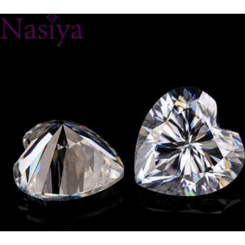 Loose Moissanite 1.0ct Carat 6.5mm D Color Heart Shape Brilliant Excellent Cut Jewelry Bracelet Diamond Ring Material