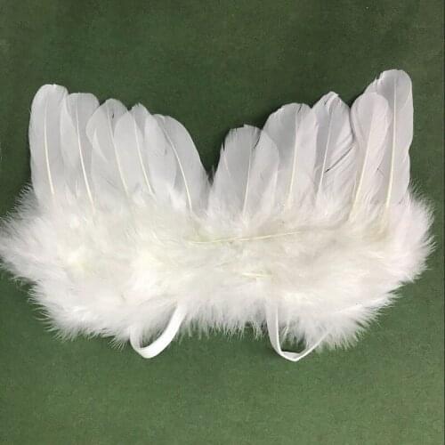 Lovely Baby Kids White Feather Angel Wings for Party Decoration Dog Cat Pet Decoration birthday