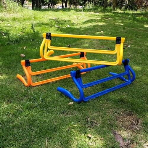 Mini Hurdle Foldable Removeable Football Barrier Frame Soccer Training Barrier Adjustable Height Foldable Portable Football Toys
