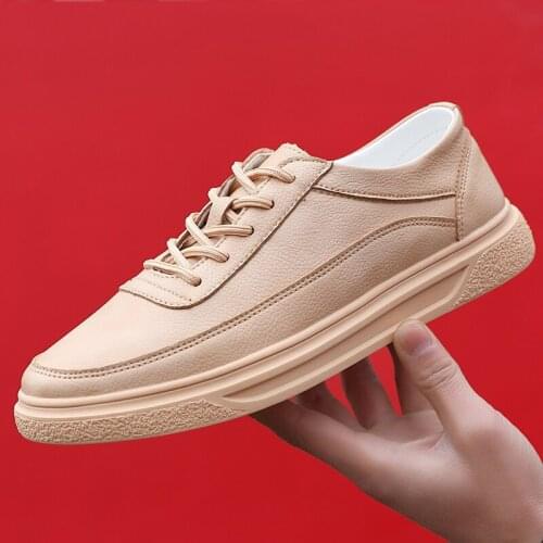 Men Casual Shoes Leather Men Shoes Sneakers Winter Comfortable Walking Shoes Men White Casual Shoe