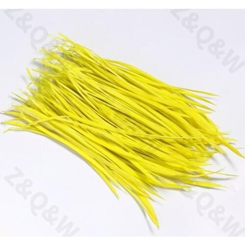 Natural 6-8 inch goose silk edge feather 15-20CM dyed rape yellow DIY craft jewelry earrings performance costume decoration