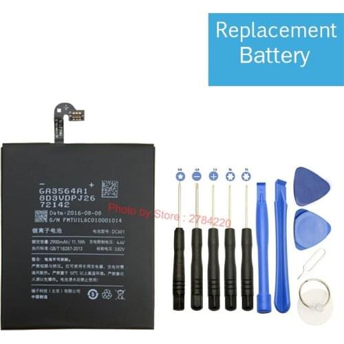 New 2900mAh DC601 Replacement Battery For Smartisan Nut Jianguo U1 YQ601 YQ603 YQ605 YQ607 Bateria Batterie Cell Phone Batteries