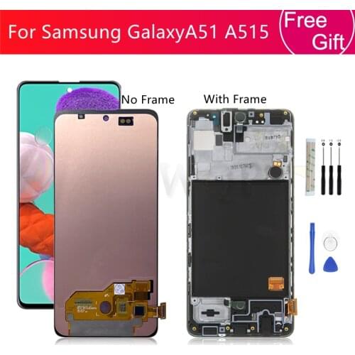OLED For Samsung Galaxy A51 LCD SM-A515 Display Touch Screen Digitizer Assembly For Samsung A515 LCD Screen Replacement 6.5"