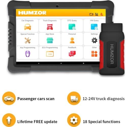 HUMZOR ND606Puls firewood steam one OBD diagnostic testing light trucks heavy diesel decoding 12 v24v overseas edition