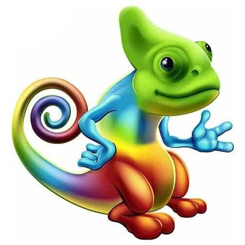 Chameleon Camelion Rainbow Car Stickers Windshield Bumper Motorcycle Helmet Decal KK Vinyl Cover Scratches Waterproof PVC