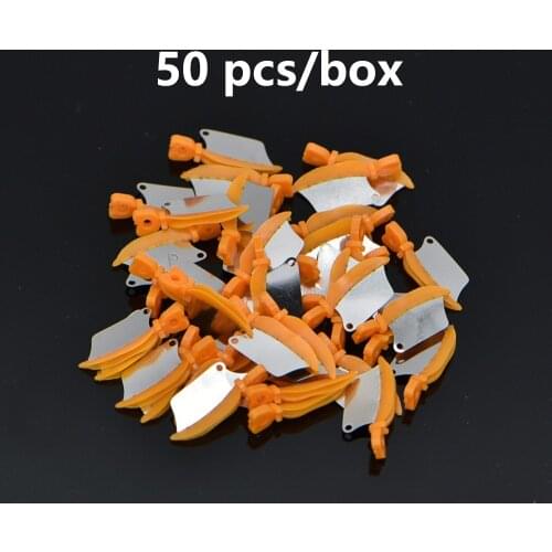 50 pcs/box Dental Wedge Knife prime teeth interproximal plastic wedge knife with dental stainless steel matrix Dental Matrices