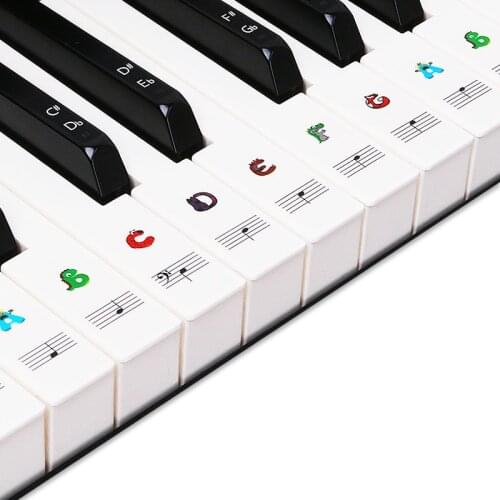 37/49/54/61/88 keys piano universal Waterproof and scratch resistant Cartoon piano keyboard stickers
