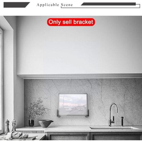 Universal Tablet PC Phone Wall Mount Bracket Holder with For Adjustable Double-Groove Compatible E-Reader Viewing Angle Kin H4J8