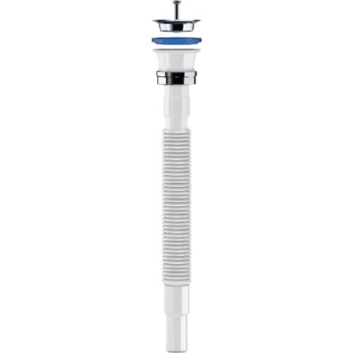 1-1/2 EXTENDABLE BASIN SYPHON - TWO PARTS Q32 304 INOX SCREW 64 MM DRAIN WITH ZAMAK NUT