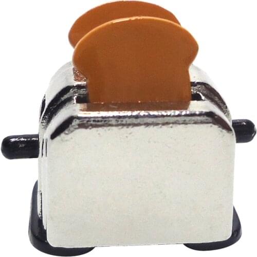 High Quality Wholesale 1:12 Doll House Miniature Bread Machine w/ Bread Slices for Dollhouse Decor Accessor Classic Kitchen Toys