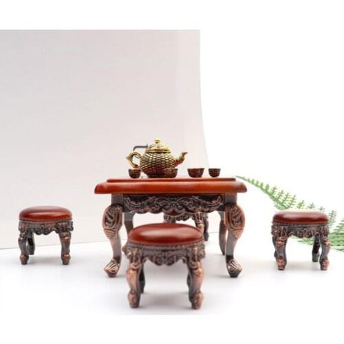 1/12 Dollhouse Mini Furniture Bench Dining Table Model Toy Miniature Landscape