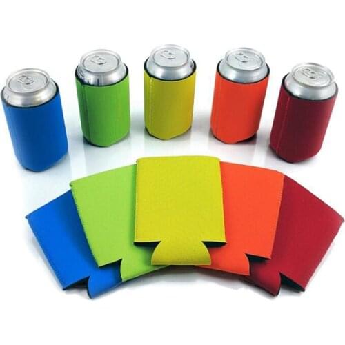 200Pcs/Lot Colorful Solid Color 12OZ Neoprene Can Sleeve Beer Drinks Cooler Holder Wholeslae