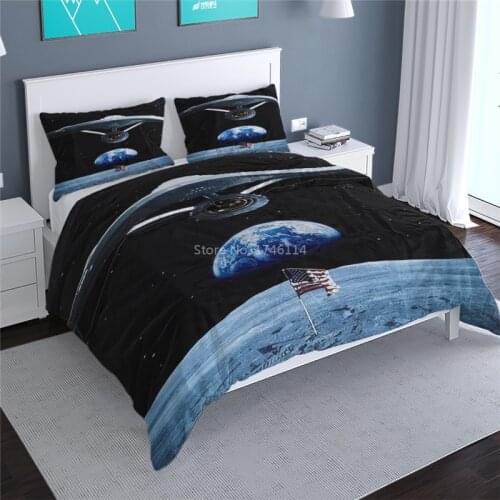 3D Printed Twin Full Queen King Size Bedding Set Star Trek Duvet Cover Set Comfortable Bed Linens Home Textile for Boys Adults
