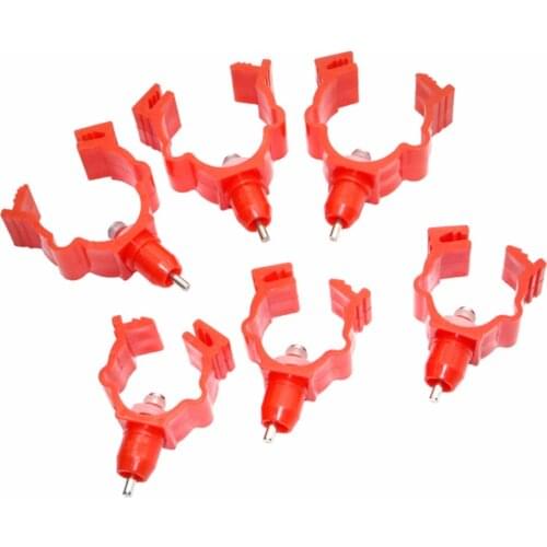 50 Pcs 25mm And 20mm Chicken Quail Birds Red Snap And Lock Poultry Nipples Drinking Water