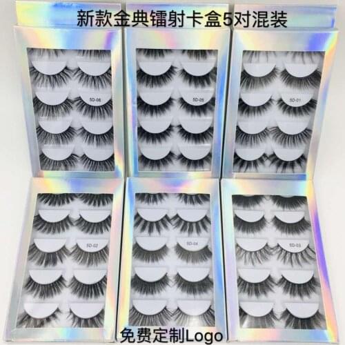 5D Накладные Ресницы , Ресницы 25мм Mink Hair Strip Lashes False Eyelash Hand Made Above 1.5cm Yeongji Van