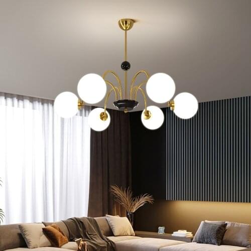 American Vintage Medieval Chandelier Glass Ball Bedroom Living Room Dining Room Study Lighting Simple French