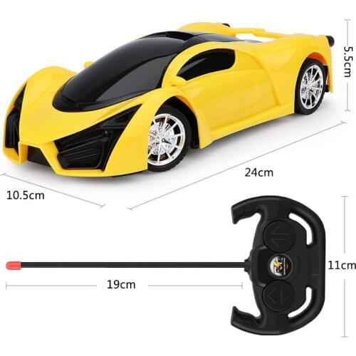 Remote Control Car 1/16 Scale Yellow Red Drift Toy Racing Car with Led Lights High Speed RC Toys for Kid Boys and Girls