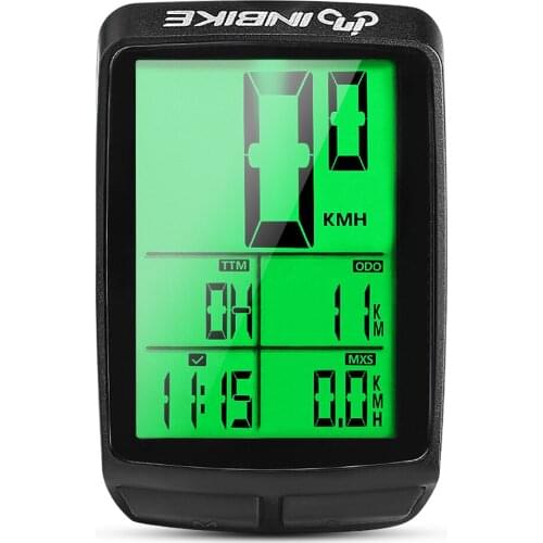 Wireless Bike Computer Multi Functional Large Screen Cycling Computer Mountain Bike Speedometer Waterproof Odometer