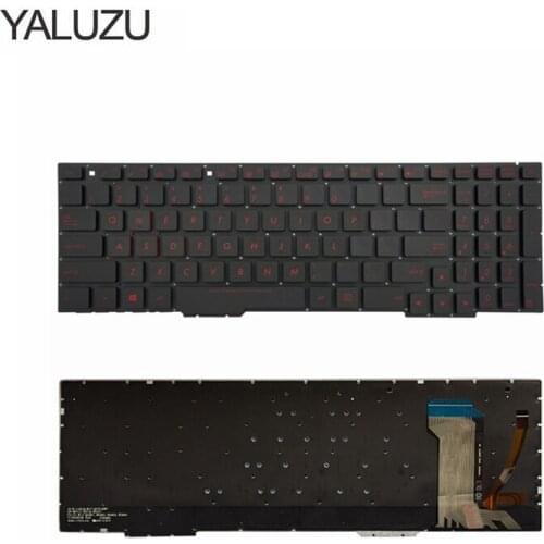 YALUZU Black US Layout Keyboard For Asus FX53VD FX53VW FX753VD FX753VE With backlit