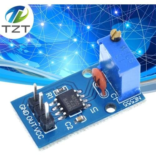 DC 5V 12V NE555 Adjustable Resistance Frequency Pulse Generator Module Single Channel Output for Arduino Smart Car