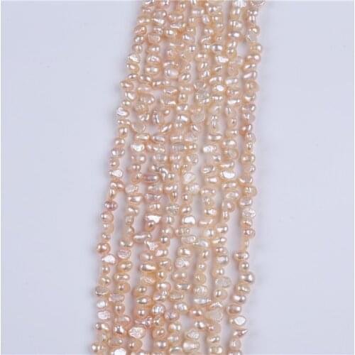 Hot sale 5-6mm pink baroque pearl strands