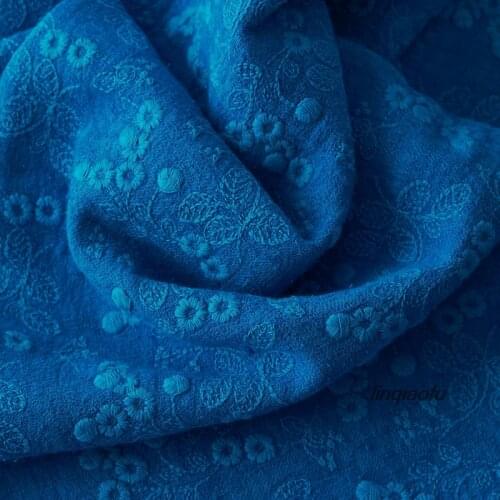 2019 autumn and winter custom linen embroidery high-end clothing robe material High-end linen fabric