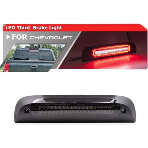 Smoked Lens For Chevrolet Silverado For GMC Sierra 1500 2500HD 3500HD Led High-Mount Tail Brake Light White Roof Cargo Lamp