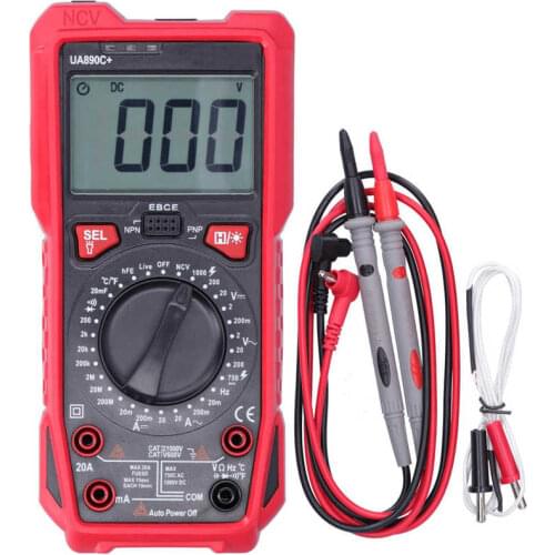 UA890C+ Multimeter with LCD Backlight Screen Voltage Current Resistance Capacitance Meter Ampermeter Electrician Tool