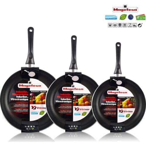 Magefesa Vitral - Set Set 3 pans 18-20-24 cm aluminum stamping, induction, non-stick PFOA free