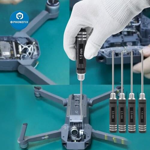 1.5/2/2.5/3mm Hex Screwdriver Tool Kit Hexagonal Screw Driver Tools Set For Rc FPV Helicopter Car Drone Aircraft Model Repair