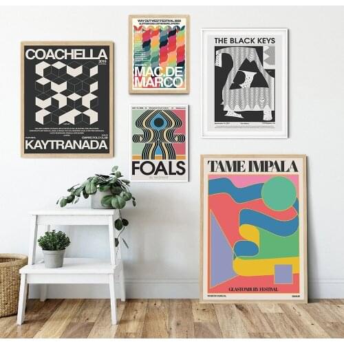 Wall Art HD Printed Pictures Tame Impala At Glastonbury Gig Canvas Home Decor Modular Painting No Frame Cuadros For Living Room