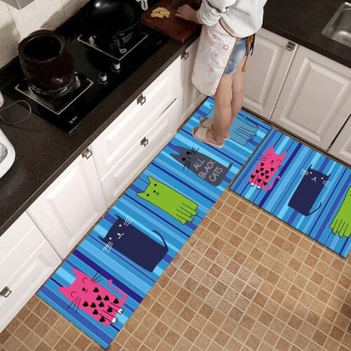 Waterproof Oilproof Kitchen Mat Antislip Bath Mat Soft Bedroom Floor Mat Living Room Carpet Doormat Kitchen Rug