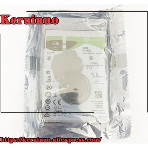 New HDD For Seagate Brand BarraCuda 500GB 2.5" SATA 6 Gb/s 128MB 5400RPM For Internal Hard Disk For Notebook HDD For ST500LM030