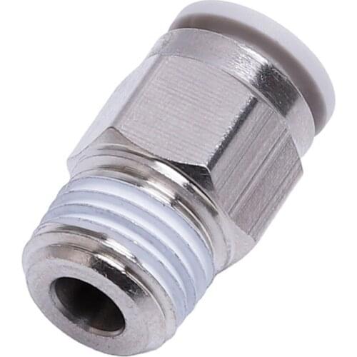 White Pneumatic Air Connector Fitting PC 4mm 6mm 8mm Thread 1/8" 1/4 3/8 1/2 Straight Hose Fittings Pipe Quick Connectors