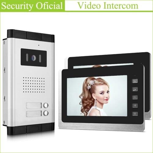 CAT5/CAT6 Wired Video Intercom Doorphone System Easy Surface Mounting Metal Cover Waterproof Outdoor Camera for Multi Apartments