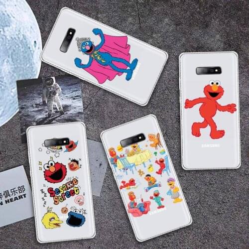 Ins Sesame Street Cookie Phone Case Transparent for Samsung A71 S9 10 20 HUAWEI p30 40 honor 10i 8x xiaomi note 8 Pro 10t 11