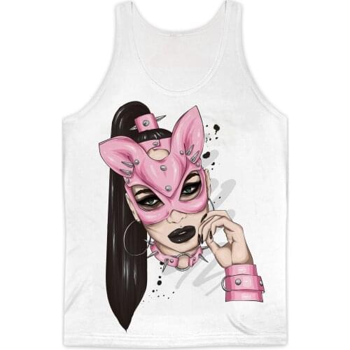 REAL American SIZE BDSM Girl 1 fashion 3D Sublimation Print Tank top - plus size 4XL 5xl 6XL