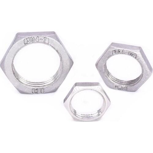 Pipe Fitting Stainless Steel ss 304 Hex Nuts Hex Nuts 1/8" 1/4" 3/8" 1/2" 3/4" 1" 1-1/4" 1-1/2" BSP