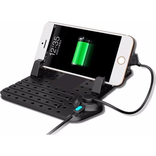 Universal Car Charging Stand Mounts Cell Phone Holder Bracket Strong Magnetic Adsorption USB Charging port