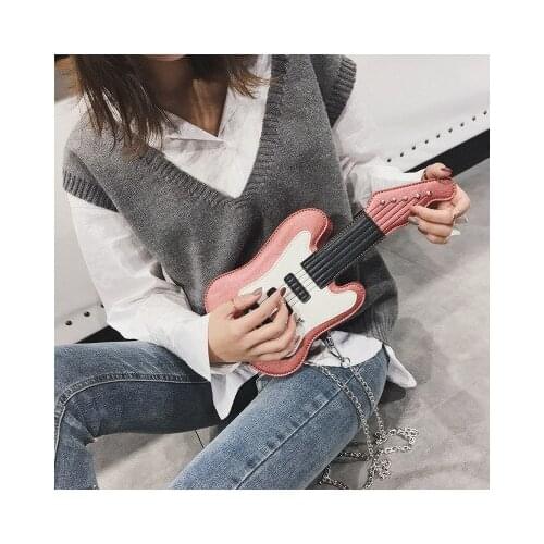 Women Violin chain bag 2020 new Korean unique creative fashion trend personality wild shoulder Messenger bag