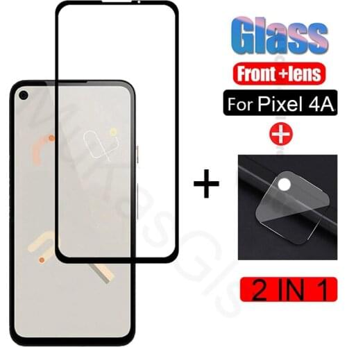2-in-1 Camera + Tempered Glass For Google Pixel 4A Screen Protector Explosion-proof Glass On Google Pixel 4A protective Glass