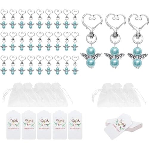 30Set Lucky Guardian Angel,Guardian Angel Keychain,Guardian Angel Keepsake,Baby Shower Gifts for Guests