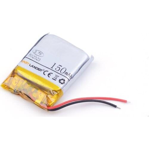 502323 Small battery Lipo battery 3.7v 150mAh lithium polymer battery for Smart devices Bluetooth Headset MP3