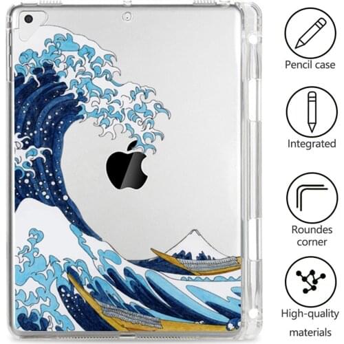 Tablet Case for iPad 7th 2019 12.9 10.2 10.5 11 2020 inch Mini 4 5 6 Air 1 2 3 Pro Clear Shockproof Silicon Painting Cover Funda